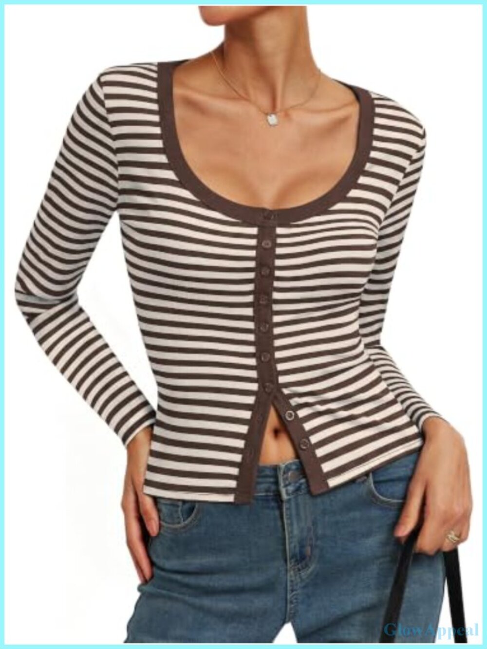 Ribbed Cropped Cardigan Sweater Lightweight Button Up Knit Top
